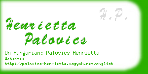 henrietta palovics business card